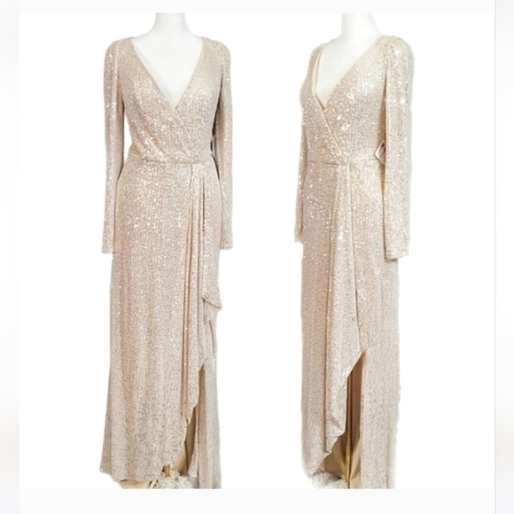 Illena for Mac Duggal silver sequin gown - Picture 3 of 11